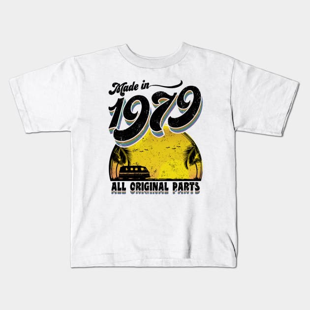 Made in 1979 All Original Parts Kids T-Shirt by KsuAnn